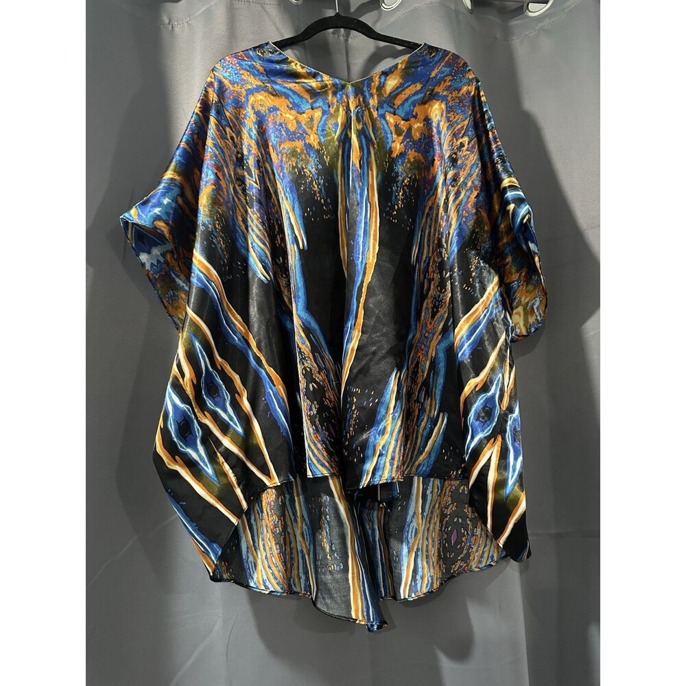 Ashro Free Size Paisley Graphics Caftan Shiney Multicolor